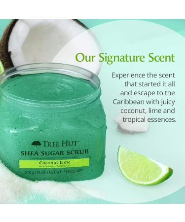 Tree Hut Shea Sugar Scrub Coconut Lime 18oz (Pack of 3) - 3 Pack Coconut Lime Scrub 1.125lb Total - Buy Online on GoSupps.com