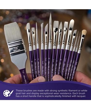 Silver Silk 88 Synthetic Angle Brush for Oil Paintings - Size 3/8, Long Handle - Buy Online on GoSupps.com