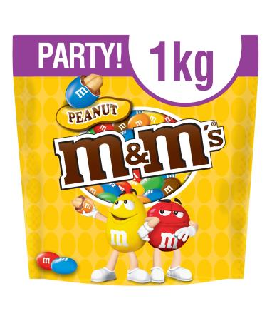 M&M's Peanut Chocolate Party Bulk Bag Movie Night Snacks to Share 1 kg