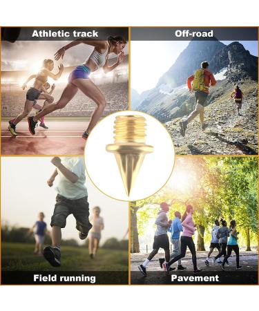 100PCS 1/4 Inch Track Shoe Spikes Replacement Set - Ideal for Sprinting, Running, Hiking, High Jumping - Gold - Buy Online on GoSupps.com