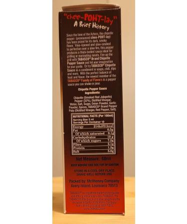 Tabasco - Chipotle Pepper Sauce - Smoked Red Jalapenos 60 ml - Pack of 2 - Buy Online on GoSupps.com