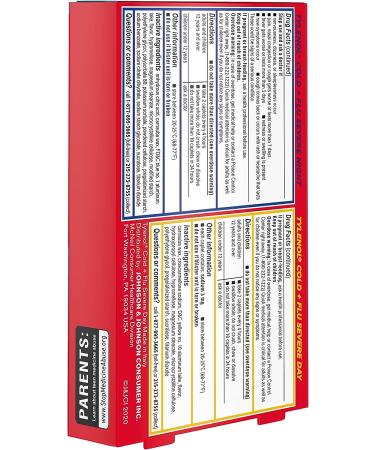 Tylenol Cold + Flu Severe Day & Night Caplets - 24 Count - Buy Online on GoSupps.com