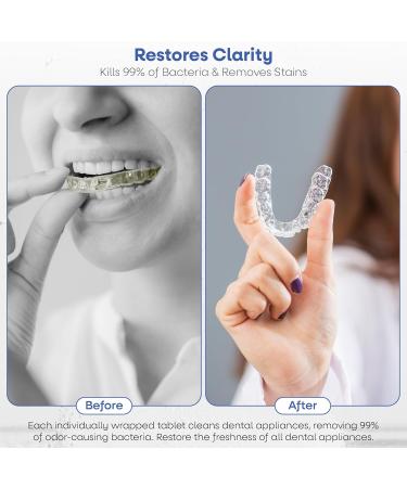 Dr. Taylor s Denture and Retainer Cleaner Tablets (120 count) Effectively Removes Stains Plaque and Odor - Sports guards Night Guards Clear Aligners & Dentures Refreshing Mint Flavor - Buy Online on GoSupps.com