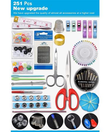 Large Sewing Kit for Adults: YUANHANG Newly Upgraded 251 Pcs Premium Sewing Supplies Set - Complete Sew Kit of Needle and Thread for Beginners - Travel Emergency - Basic Home Hand Sewing Repair Kits Large (218 Count) - Buy Online on GoSupps.com