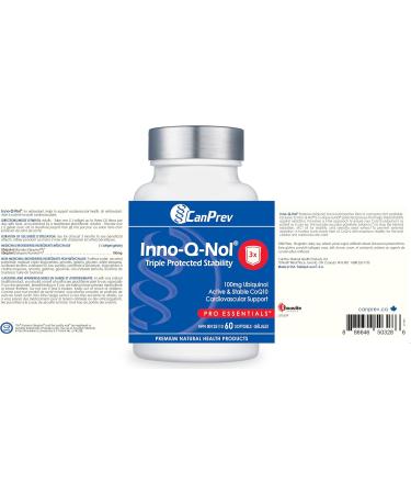 CanPrev - Inno-Q-Nol Triple Protected Stability 60 Softgels - 100mg Ubiquinol - Coenzyme Q10 (CoQ10) Natural Source - Active & Stable Co-Q10 - High Potency Antioxidant for Overall Wellness 60 count (Pack of 1) - Buy Online on GoSupps.com
