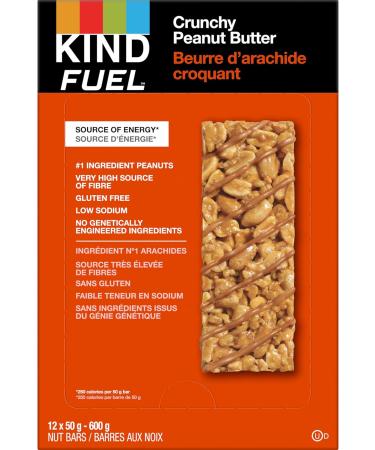 KIND Fuel Bars Crunchy Peanut Butter 50 Gram Bars (12 Pack) 12g Protein Gluten Free - Buy Online on GoSupps.com