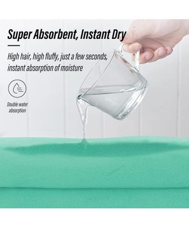 MOONQUEEN Ultra Soft Towel Set - Quick Drying Microfiber Coral Velvet Towels for Bath, Fitness, Sports, Yoga, and Travel - Aqua Green - 6 Pcs - Buy Online on GoSupps.com