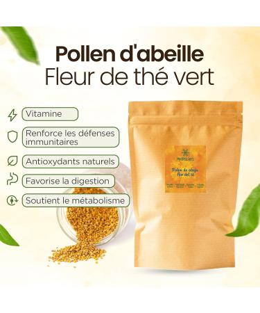 Propol-mel Pollen de Th 100% Naturel. 500 grammes Pollen de Th Sans R sidus. Source de Prot ines d Acides Amin s de Lipides de Vitamines et de Min raux. - Buy Online on GoSupps.com