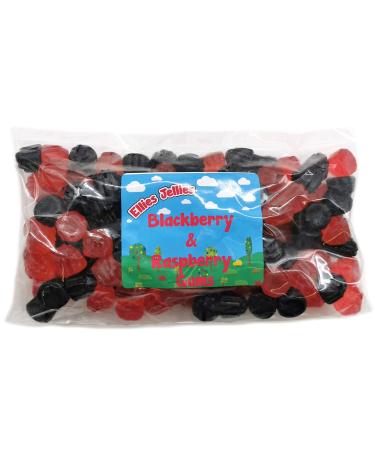 Ellies Jellies BlackBerry & Raspberry Gums - 500g Bag- Red and Black Gums- Two Flavors
