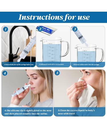 Deepdeem Nasal Irrigator Syringe Sinus & Allergy Relief with Gentle Nasal Irrigation for Congestion Portable Home & Travel Use Includes 10 Saline Flush Packets BPA-Free & Easy to Clean 60ml - Buy Online on GoSupps.com