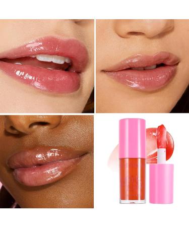 Jelly Lip Oil Gloss - Hydrating Tinted Shine Moisturizing & Plumping Lip Mask for Women | Watermelon Flavor - Buy Online on GoSupps.com