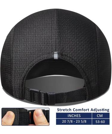 GADIEMKENSD Women's Race Day Running Cap - Lightweight Performance Mesh Hat for Excellent Ventilation and Reflective Safety in Black - Buy Online on GoSupps.com