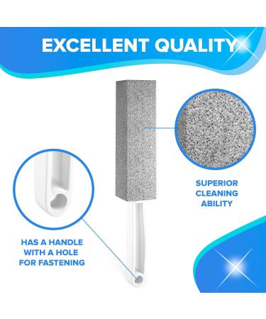 DISIWENE Pumice Cleaning Stone with Handle - Hard Water Ring Remover for Toilet Bath Pool & Kitchen Cleaning (2 Pack - Buy Online on GoSupps.com