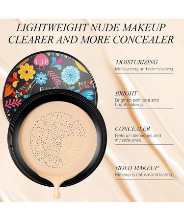 Mushroom Head Air Cushion Cream | Mushroomhead Air Cushion BB Cream - Moisturizing BB Cream Foundation Long-Lasting Coverage of Blemishes for All Natural Color - Buy Online on GoSupps.com