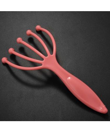 GRARRO Handheld Five Finger Claw Steel Massage Device - Head Skin & Neck Relaxation - Pink - Buy Online on GoSupps.com