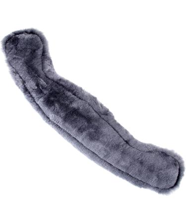 Merauno Lamb Wool Moon Belt Saddle Belt - Short Dressage Belt | Anatomically Concave Shape for Slip Resistance | Quality Merino Wool in Nature Black Brown Anthracite - 60cm - Buy Online on GoSupps.com