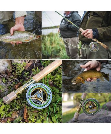 Buy Soougayilang Flyfish Rod Roll Combo Lightweight Portable Fly Rod & CNC Aluminum Roller Complete Starter Package Golden 7/8 - International Shipping Available - Buy Online on GoSupps.com