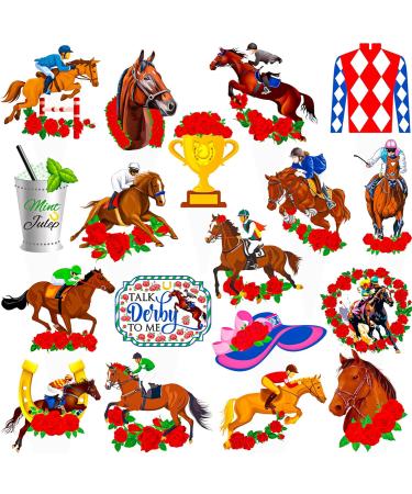 Kentucky Horse Derby Cupcake Toppers Kentucky Derby Decorations 48Pcs Horse Racing Cupcake Picks Equestrian Derby Birthday Decoration Kentucky Baby Shower Party Supplies - Buy Online on GoSupps.com