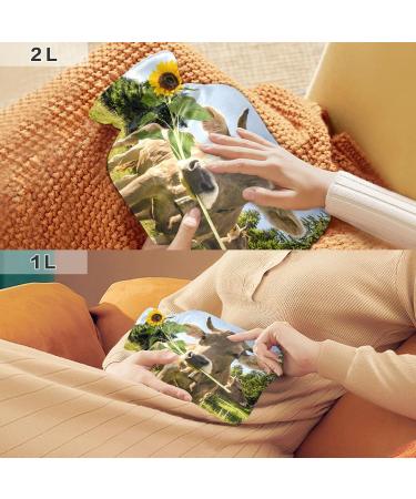 Buy Cow and Sunflower Hot Water Bottle 1L - Pain Relief & Heat Therapy | International Shipping Available - Buy Online on GoSupps.com