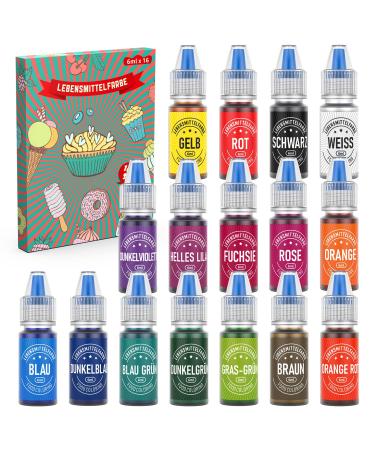 Food color 16 set jelife food color liquid high -concentrated food coloring for baking butter cream macaron rainbow cake 16 colors