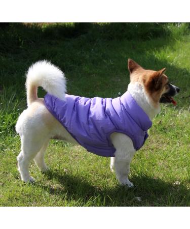 Joydaog 2-Layer Fleece Dog Jacket - Warm Winter Puppy Vest Windproof Size 3XL - Purple - Buy Online on GoSupps.com