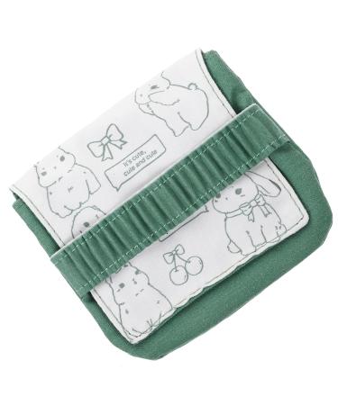 Beavorty bag for tying Small bag for tie women product bag napkin holder tampon holder binding bag girl-napkin-storage bag monthly pocket hygiene bag green 13x12x1cm