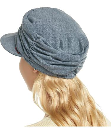 Aumdrey Fashion Brim Visor Cap for Women - Medium Grey | Daily Wear Hat for Ladies - Buy Online on GoSupps.com