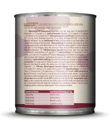 MjAMjAM - premium wet food for dogs - pure meat pleasure - delicious pure kangaroo 6 pack (6 x 800 g) grain free with extra meat - Buy Online on GoSupps.com