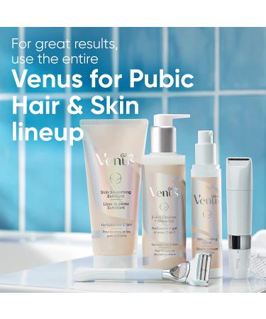 Gillette Venus Pubic Hair Trimmer with 1oz Exfoliant - Gentle Skin Care Combo - Buy Online on GoSupps.com