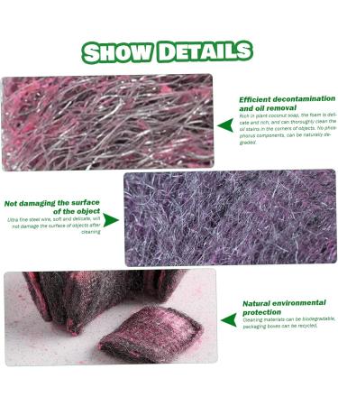 10 Sheets Scrub Sponges Pre-Soaped Scratch-Free Kitchen Cleaning Wool Scrubber Grease Removal Degradable Rust Removal Dish Sponges Cleaning Supplies - Buy Online on GoSupps.com