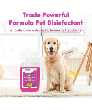Trade Pet Disinfectant 5l-Powerful Formula Cleaner Deodoriser For Kennel Cattery Outdoor Surfaces & Artificial Grass-Biodegradable-Dog Safe-Bubblegum Fragrance - Buy Online on GoSupps.com