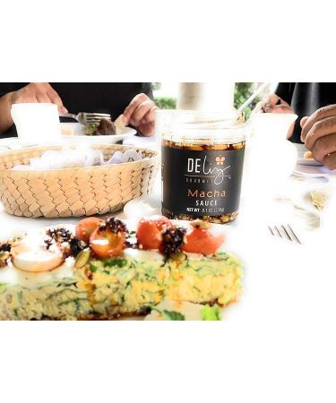 Deliz Gourmet Macha Sauce 8 oz - Spicy Oil-based Blend with Dried Chillies, Pumpkin Seeds, and Sesame Seeds - Buy Online on GoSupps.com