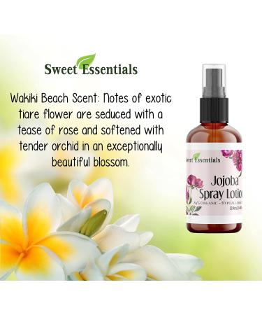 Waikiki Beach Spray Lotion - 89% Organic Jojoba & Argan Oil - 4oz Silky Skin Formula - Island Gardenia & Jasmine Scent - Ship Internationally - Buy Online on GoSupps.com