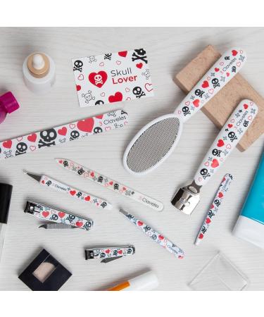 3 Claveles - Pedicuro Nail Clippers with File Nail Clippers Toenail Clipper Decorated Skull Lovers Collection Carbon Steel 8cm - Buy Online on GoSupps.com