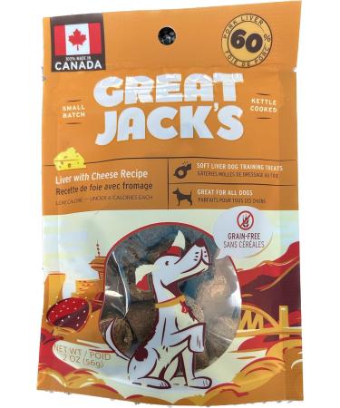 Great Jacks Grain Free Liver with Cheese Liver with Kelp Real Liver Recipe 3 X 56g. - Buy Online on GoSupps.com