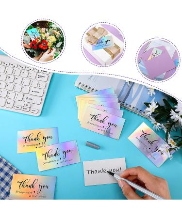 620-Piece Thank You Cards and Stickers Set with Gold Foil - Perfect for Small Business Owners - Holographic Design - Buy Online on GoSupps.com