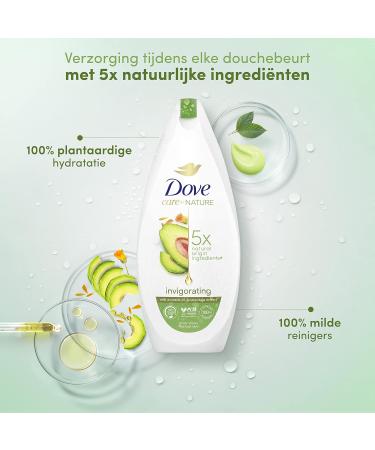 Unilever Benelux Dove Care by Nature Invigorating Nourishing Shower Gel with avocado oil and marigold extract 6 x 225 ml Value pack - Buy Online on GoSupps.com