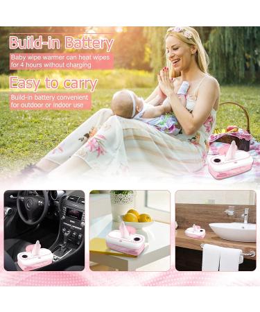 Portable Wipe Warmer with 2 Modes Heating Control, BPA-Free Baby Wipes Dispenser - Smart LED Display, Lasts 4 Hours - Ideal for Indoor & Outdoor - Buy Online on GoSupps.com