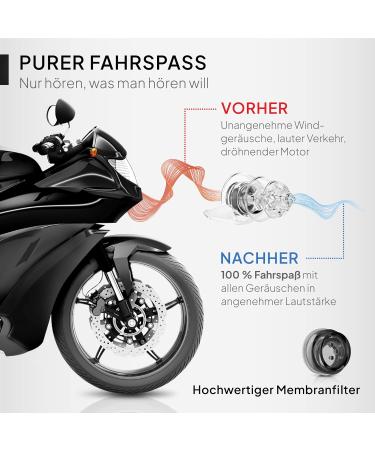 Senner Motopro Hearing Protection - Comfortable Earplugs for Motorcycle & Motorsport | Noise Reduction Wind Noise Blocking Reusable Design - Buy Online on GoSupps.com