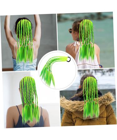 Holibanna 1pc Wig Twisting Braid Headdress Kids Photo Prop Braided Ponytail Extension Ponytail Hairpiece Braids Headwear Kids Performance Prop Decor Girl High Temperature Wire Child 35X6X1CM Green - Buy Online on GoSupps.com