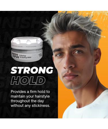  nishman NISHMAN C1 Hair Color Wax - Light Silver 100g - Instant Temporary Color Styling and Hold for All Hair Types - Buy Online on GoSupps.com