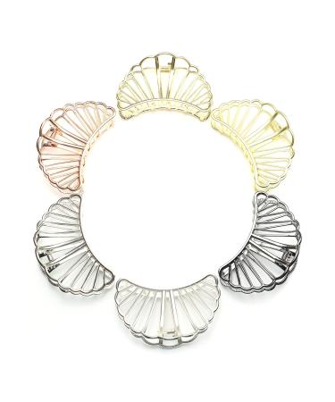 QinGoo Large Black Metal Shell Hair Clip - Stylish Hair Accessories for Women & Girls (8cm x 4cm) - Buy Online on GoSupps.com