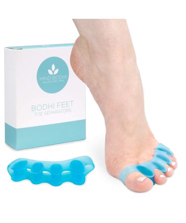 Mind Bodhi Toe Separators to Correct Bunions and Restore Toes to Their Original Shape (Bunion Corrector for Women Men Toe Spacers Toe Straightener Toe Stretcher Big Toe Correctors Toe Separator) Blue