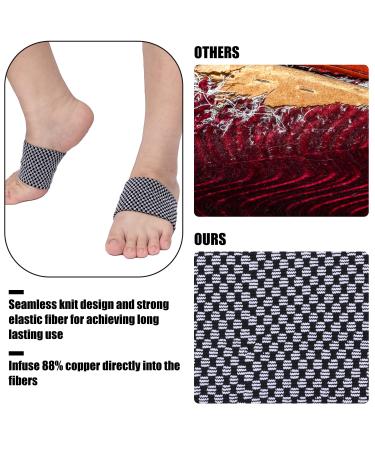 Copper Arch Support Sleeves - 2 Pairs for Plantar Fasciitis & Foot Pain Relief | Compression Bands for Flat Arches, Fallen Arches, Heel Spurs | Sizes M - L - Buy Online on GoSupps.com