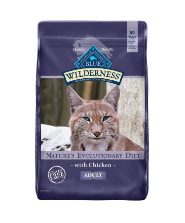 Blue Buffalo Wilderness High Protein Grain Free, Natural Adult Dry Cat Food Chicken 12 Pound (Pack of 1)