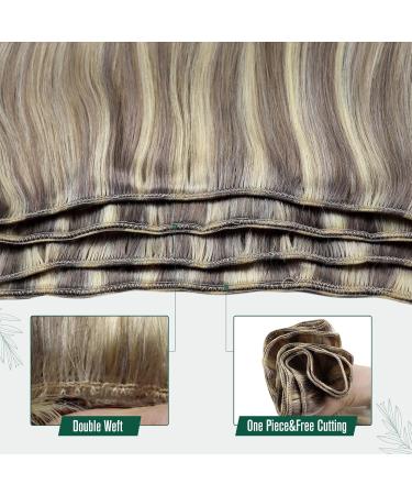 Runature 30cm Real Hair Extensions - Blond Highlighted Invisible Weft 70g Remy Human Hair #19AP60 - One Piece Easy Application - Buy Online on GoSupps.com