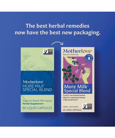 Motherlove More Milk Special Blend 60 Liquid Caps - Herbal Lactation Supplement for Breast Milk Supply - Non-GMO, Organic, Vegan, Kosher - 60 Count - Buy Online on GoSupps.com