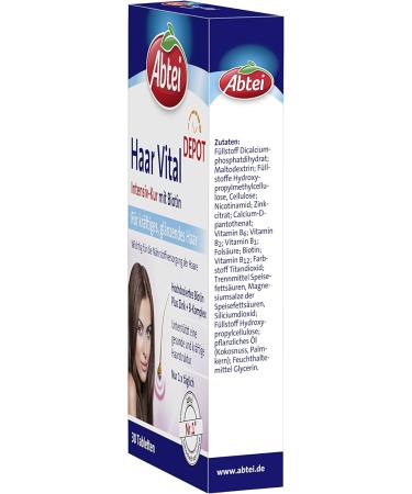 Buy Abtei Haar Vital Intensive Treatment with Biotin - 30 Tablets for Healthy Hair | International Shipping Available - Buy Online on GoSupps.com