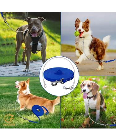 Waterproof Dog Leash - Chew Proof Tie-Out & Training Leash (15m Blue) - Durable & Reliable for All Weather - Buy Online on GoSupps.com