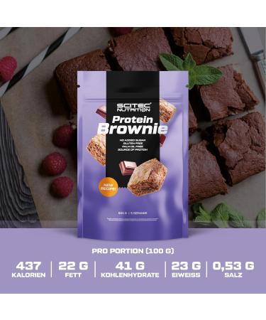 Scitec Nutrition High Protein Brownie - Chocolate Dessert with Oats & Fiber - 600g | Nutrient-Rich Easy Preparation - Buy Online on GoSupps.com